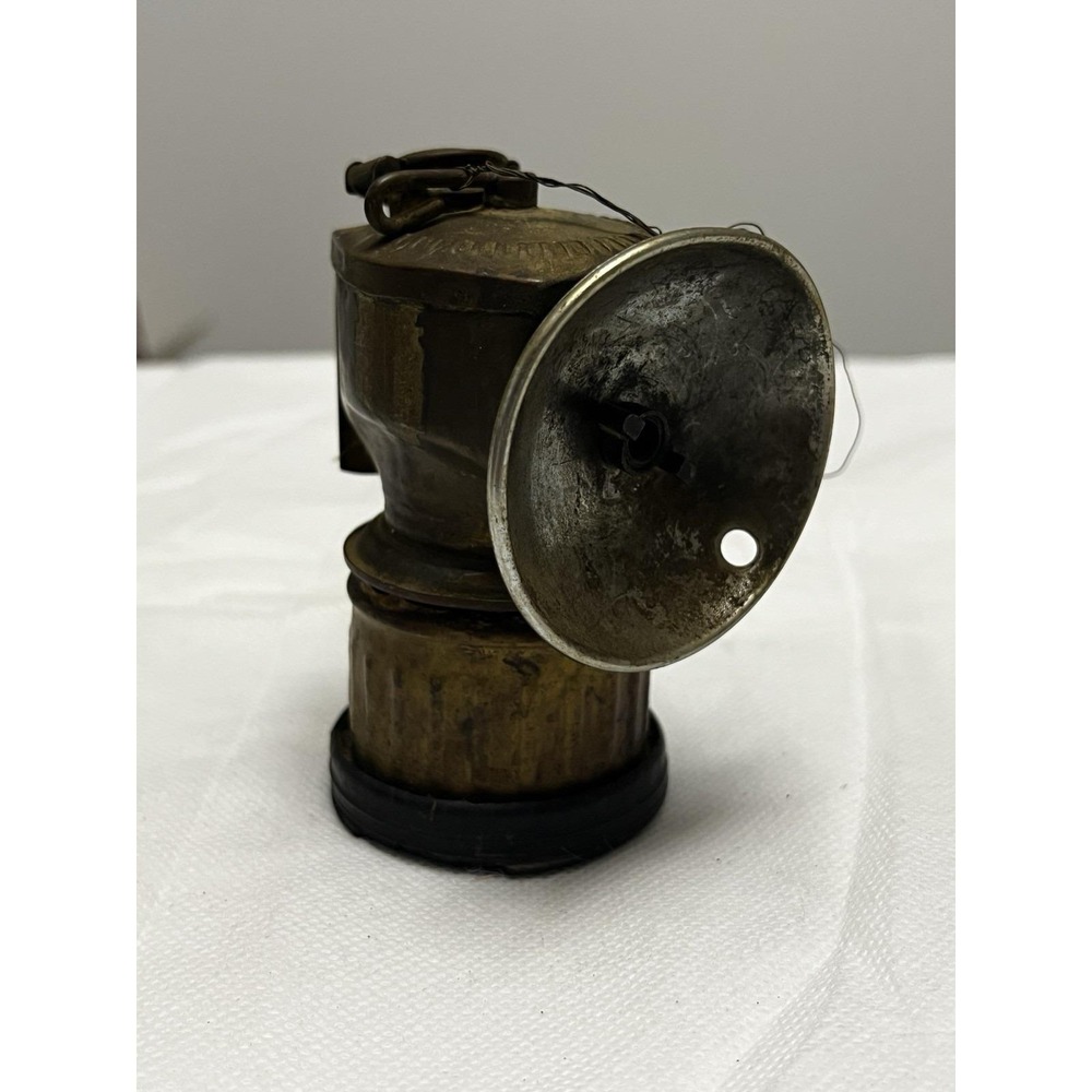 Vintage Antique Auto Lite Brass Coal Miner Carbide Head Light Lamp